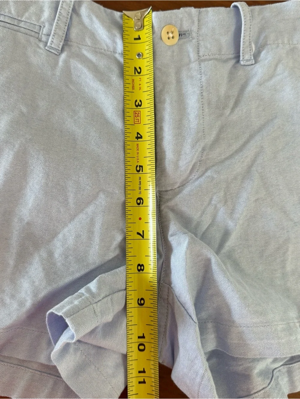 Ralph Lauren Women's Size 4 Light Blue Oxford Cloth Shorts Preppy Classic